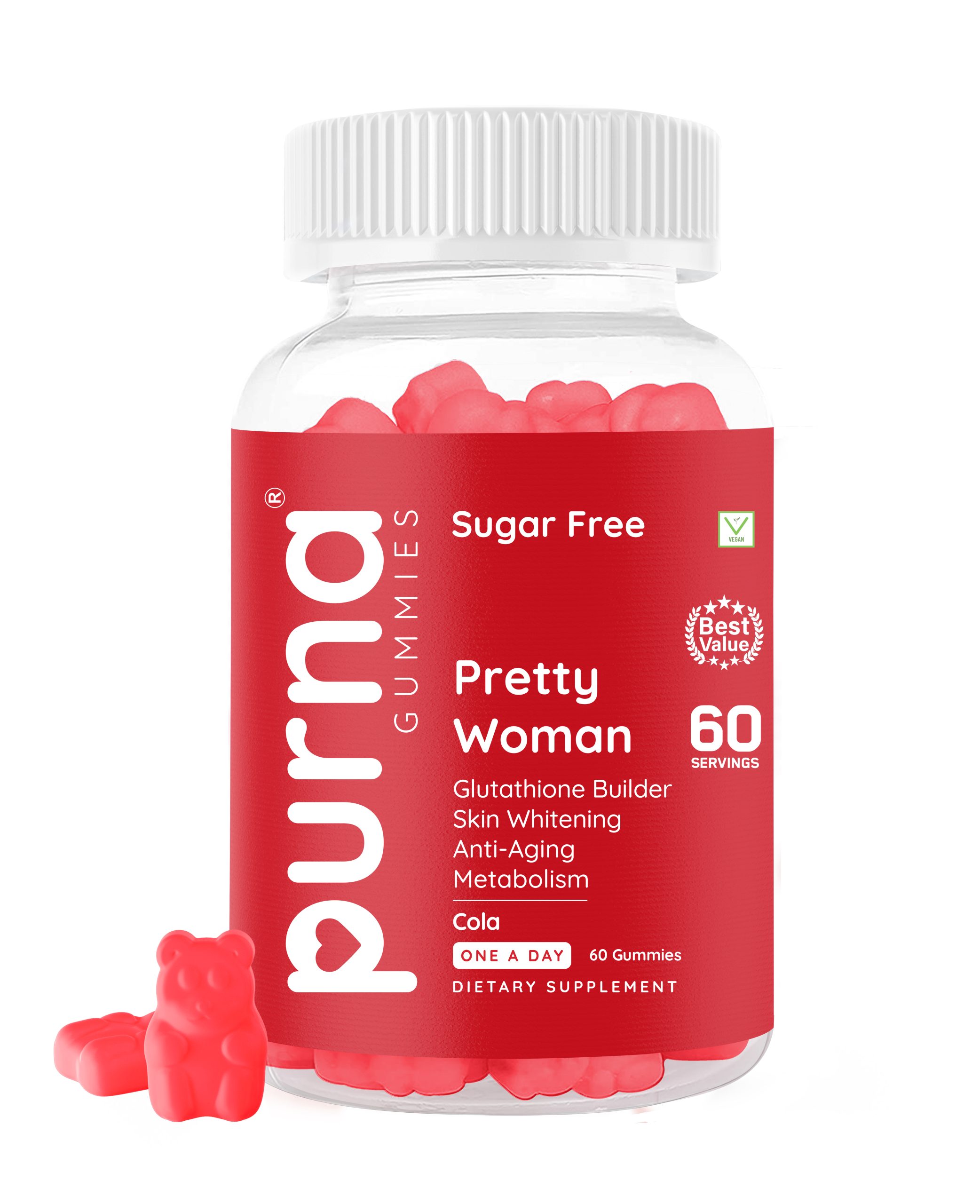 Purna Gummies – Glutathione Builder - Pretty Woman (Cola Flavour)